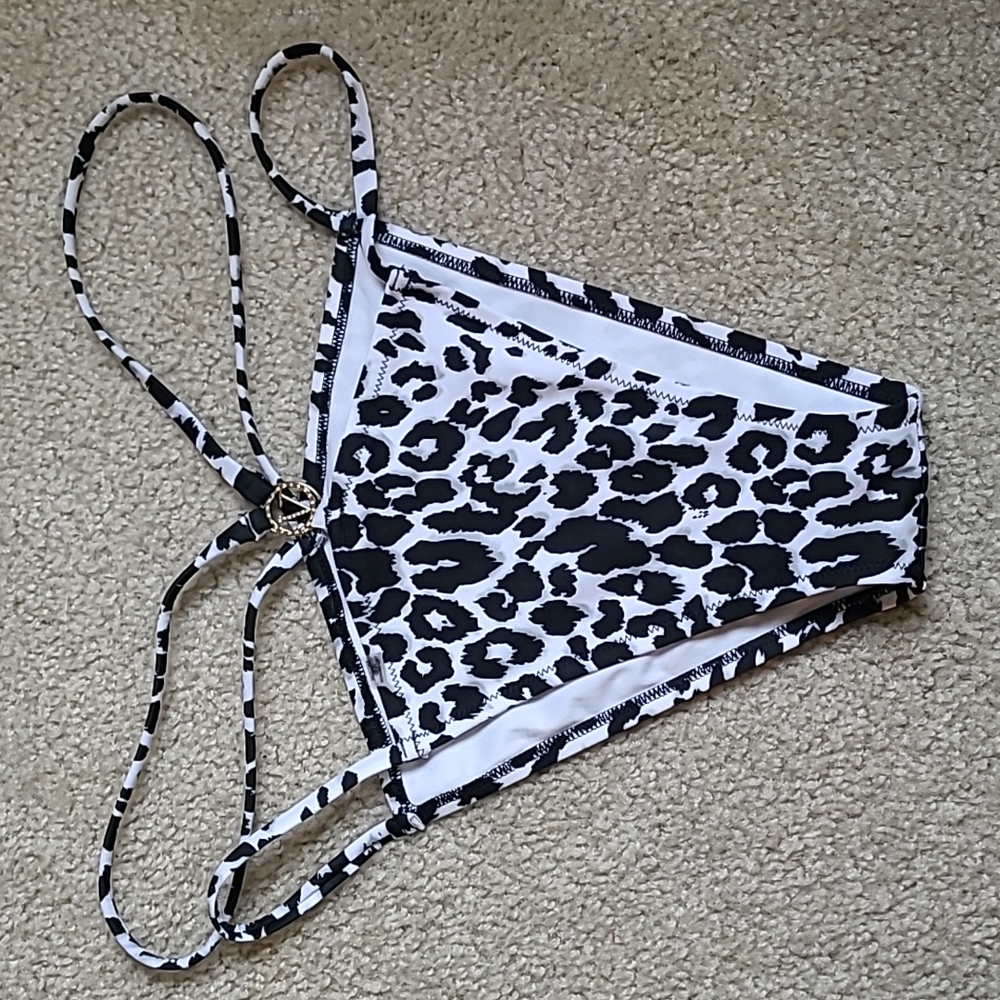 Victoria's Secret Snow Leopard High Rise V Bikini BOTTOMS ONLY